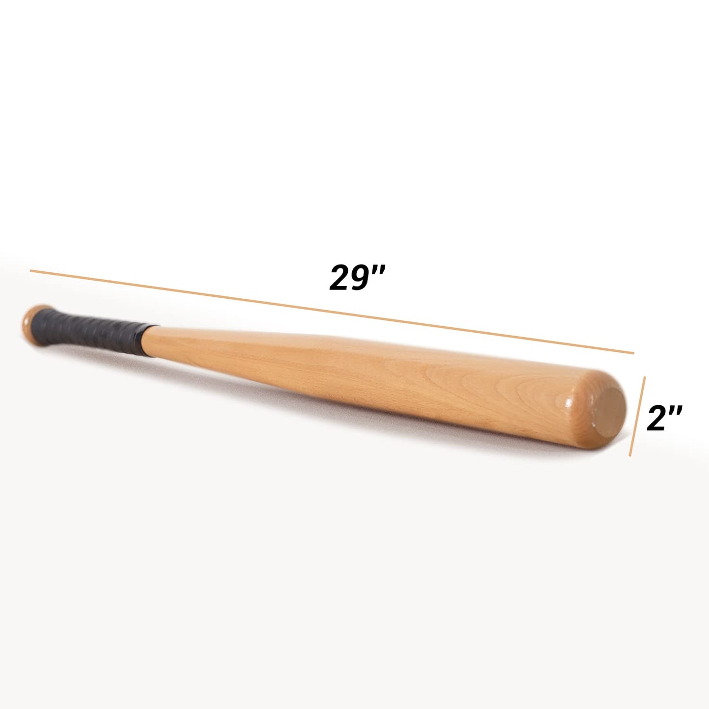 Solid Wood Baseball Bat with Carry Bag