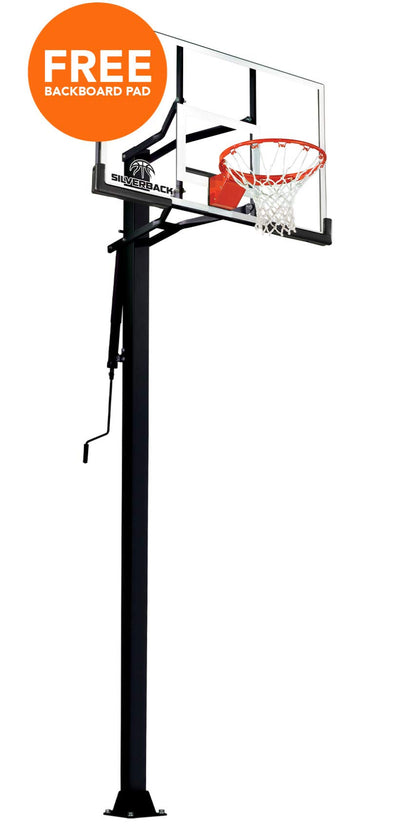 In-Ground Basketball Hoop with Glass Backboard