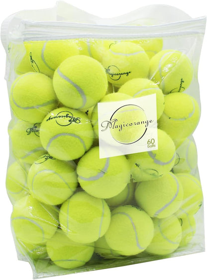60-Pack Training Tennis Balls with Mesh Carry Bag