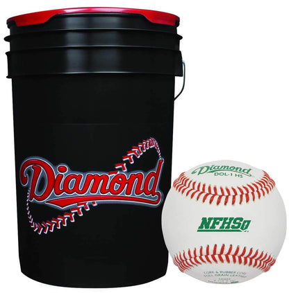 Leather Baseballs with 6-Gallon Bucket 60-Pack