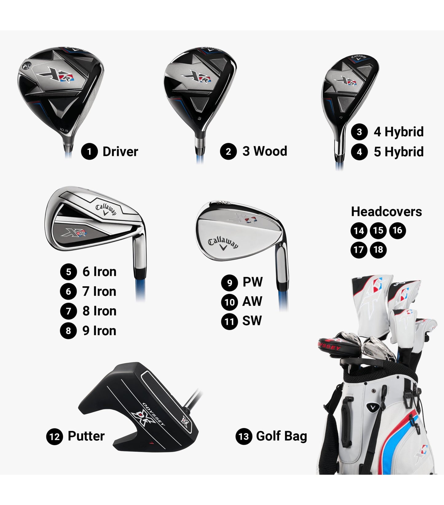 Callaway Golf 2026 XR Complete Golf Set, Regular Flex