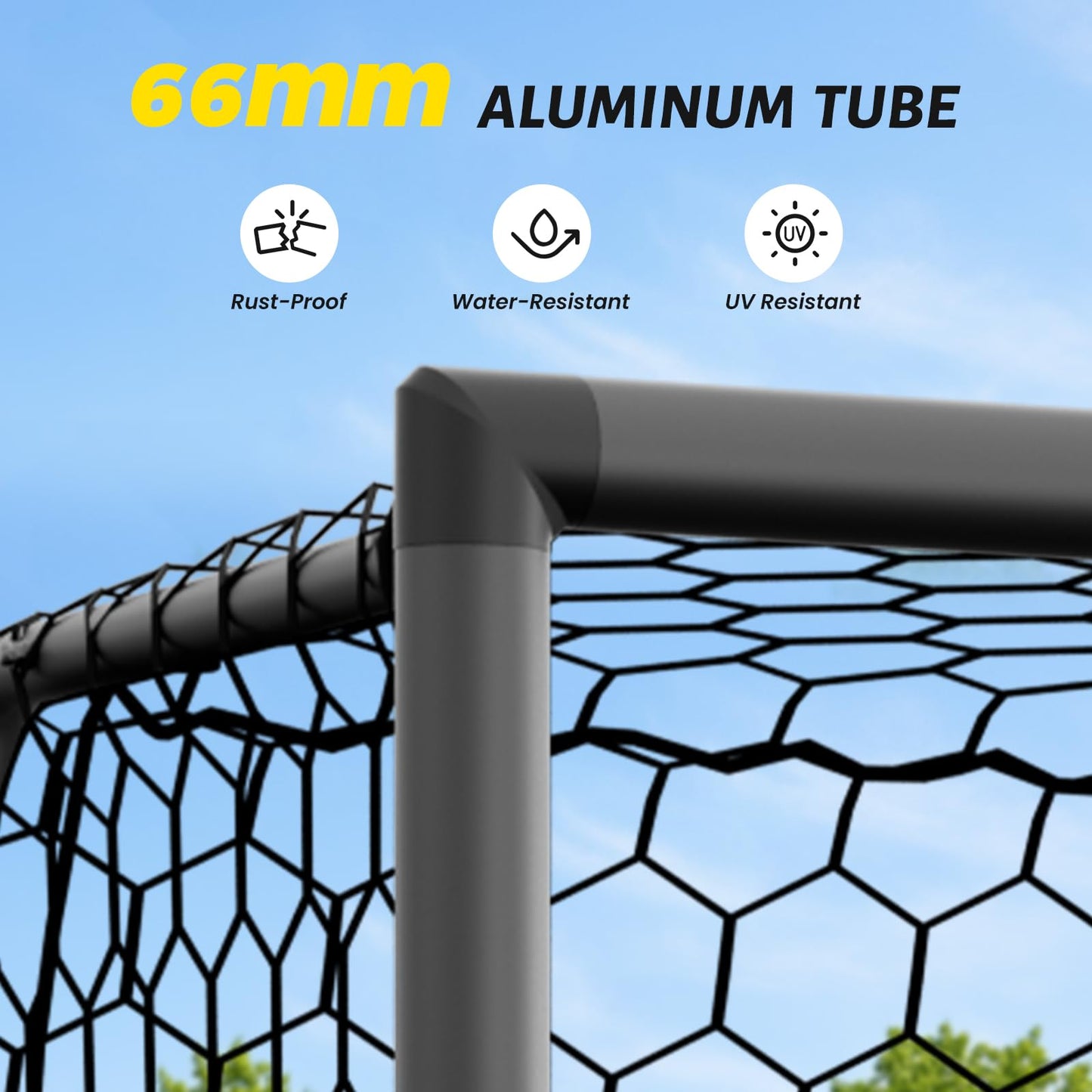 Heavy Duty Steel Soccer Goal for Training Play
