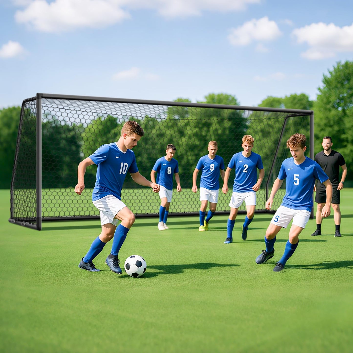 Foldable Steel Soccer Goal for Training & Play