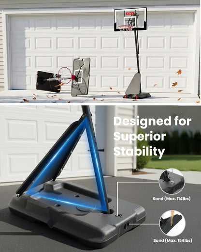 Adjustable Portable Basketball Hoop System