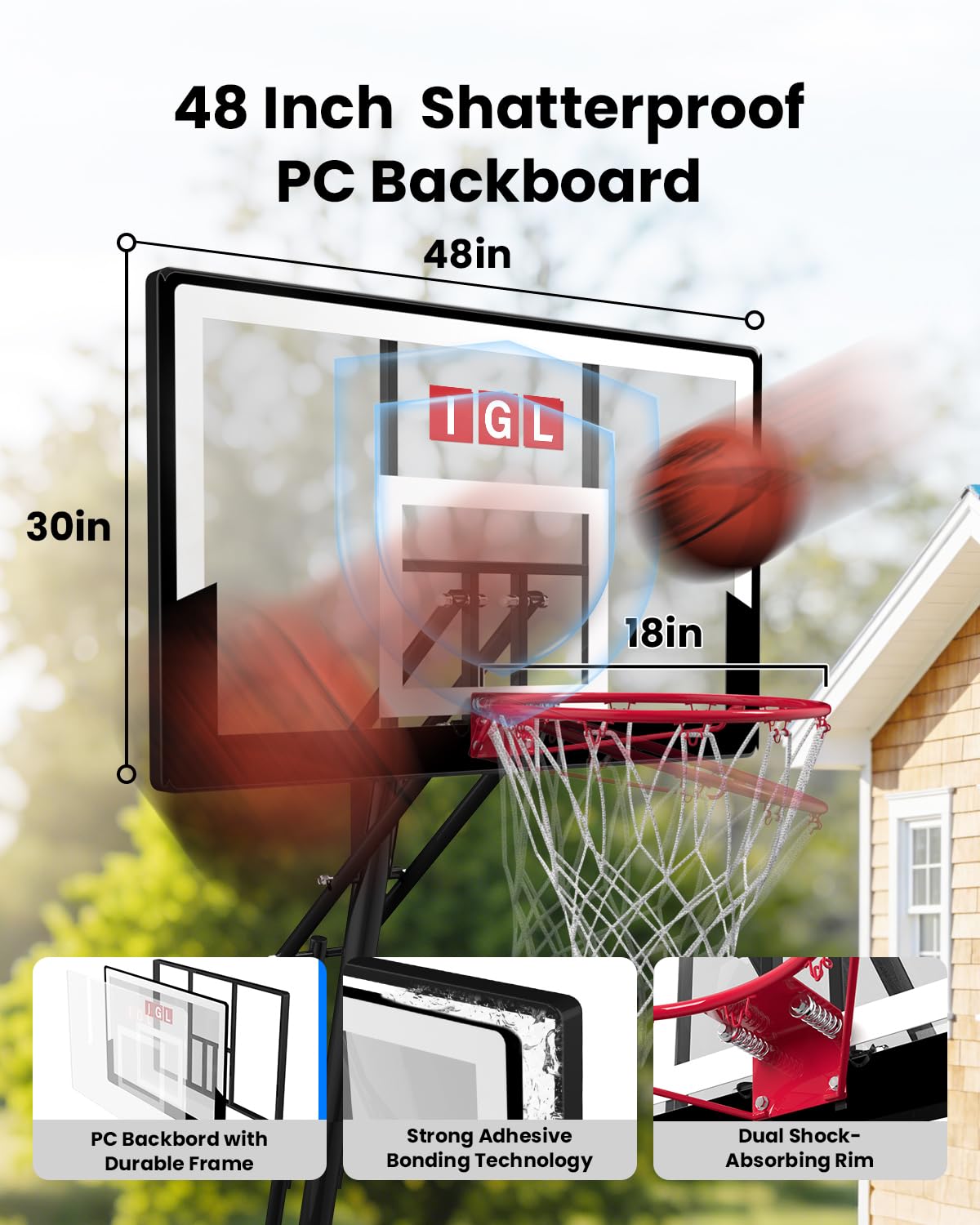 Adjustable Portable Basketball Hoop System
