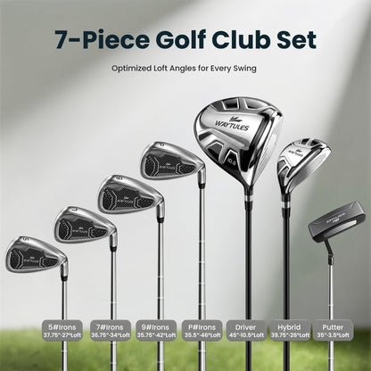 Men's Complete Golf Club Set with Stand Bag