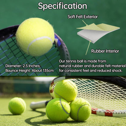 60-Pack Training Tennis Balls with Mesh Carry Bag