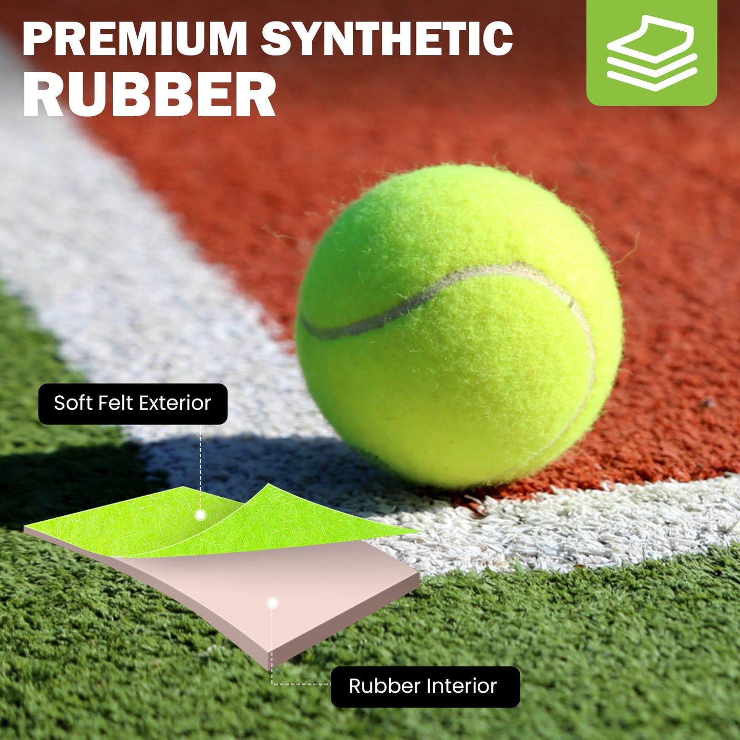 80-Pack Training Tennis Balls with Mesh Carry Bag