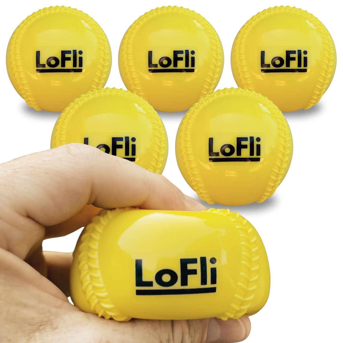 Limited-Flight Training Baseballs 6-Pack Yellow