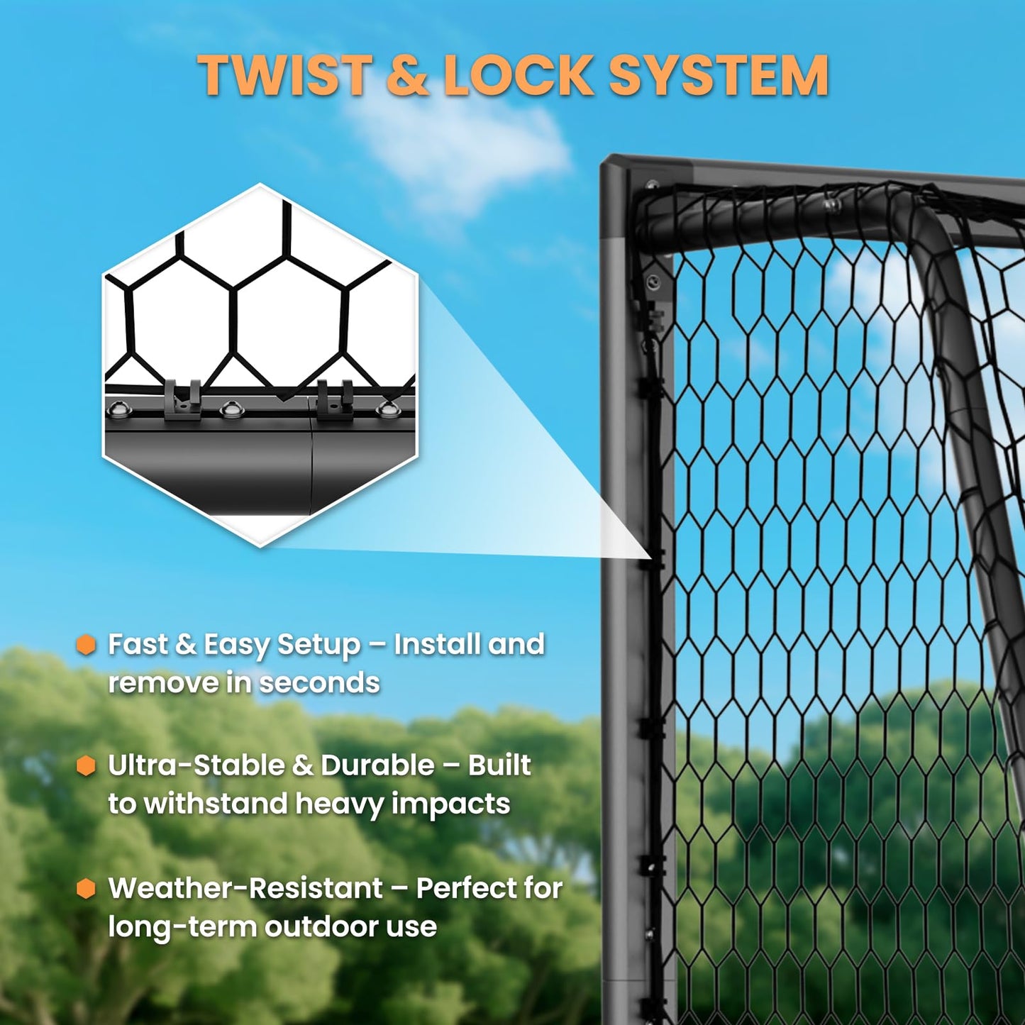 Foldable Steel Soccer Goal for Training & Play