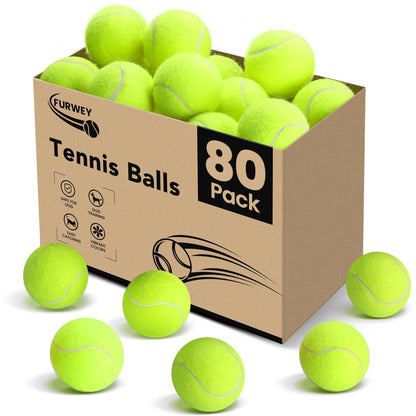 80-Pack Training Tennis Balls with Mesh Carry Bag