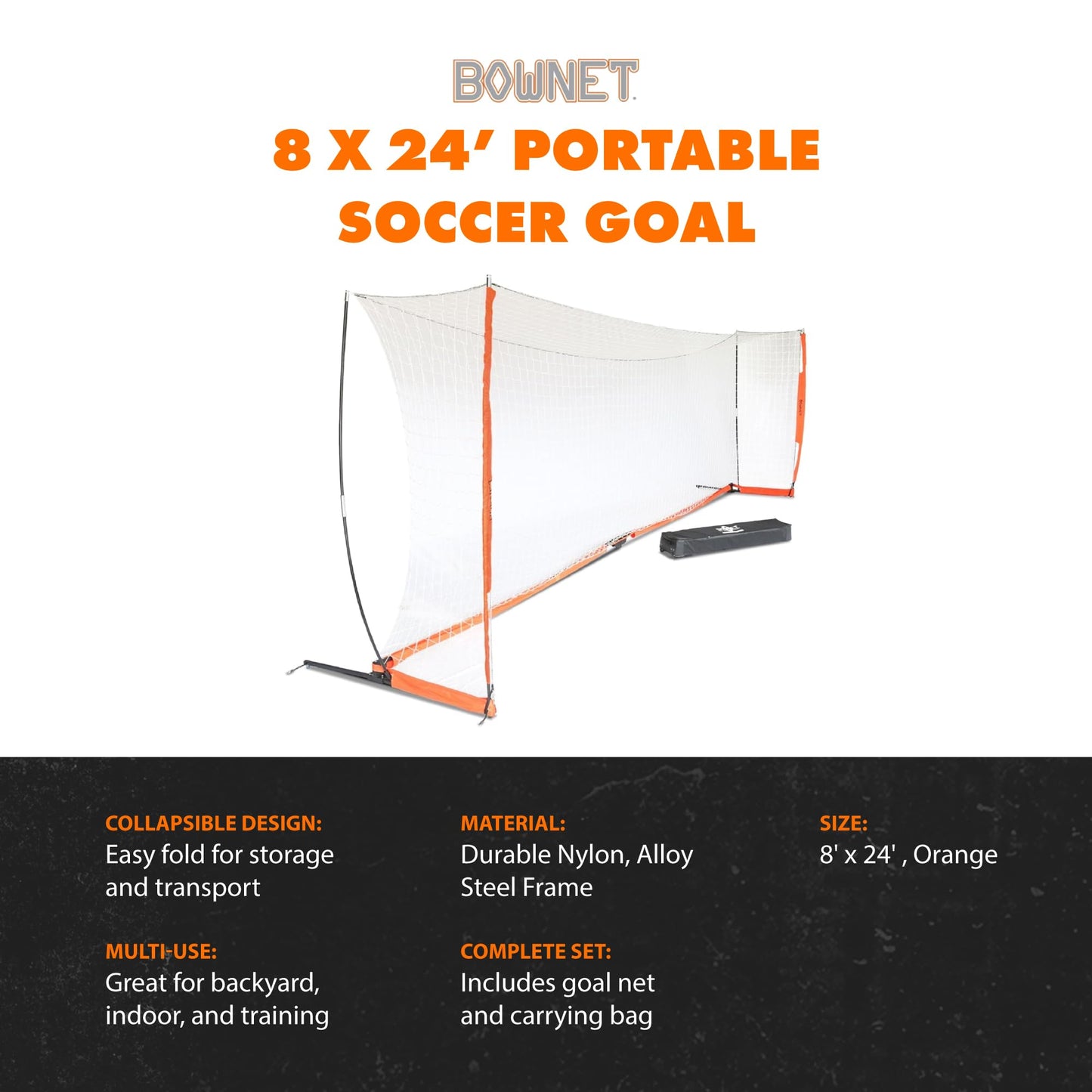 Portable Folding Soccer Goal with Carry Bag