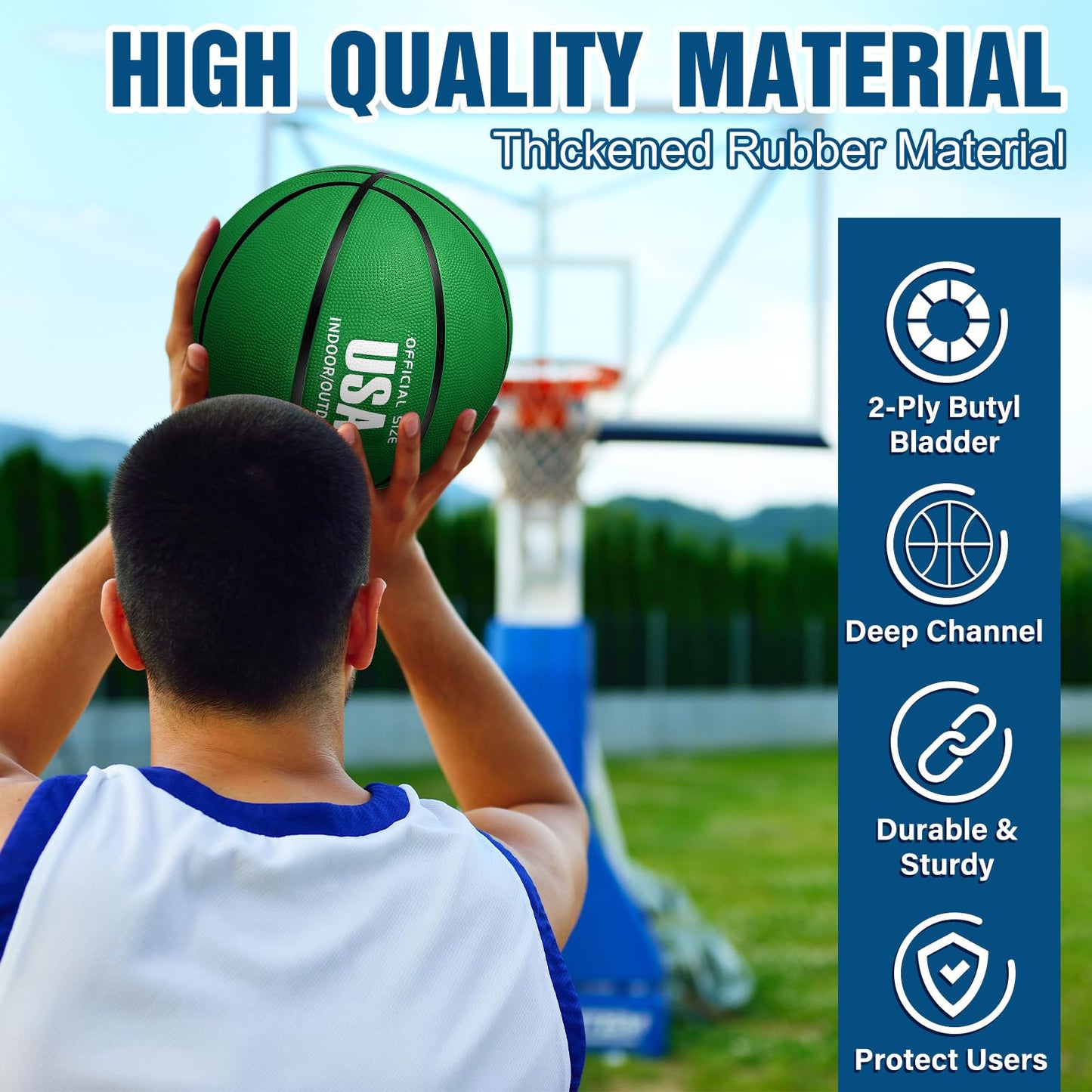 Official Size Basketballs 24-Pack with Pump