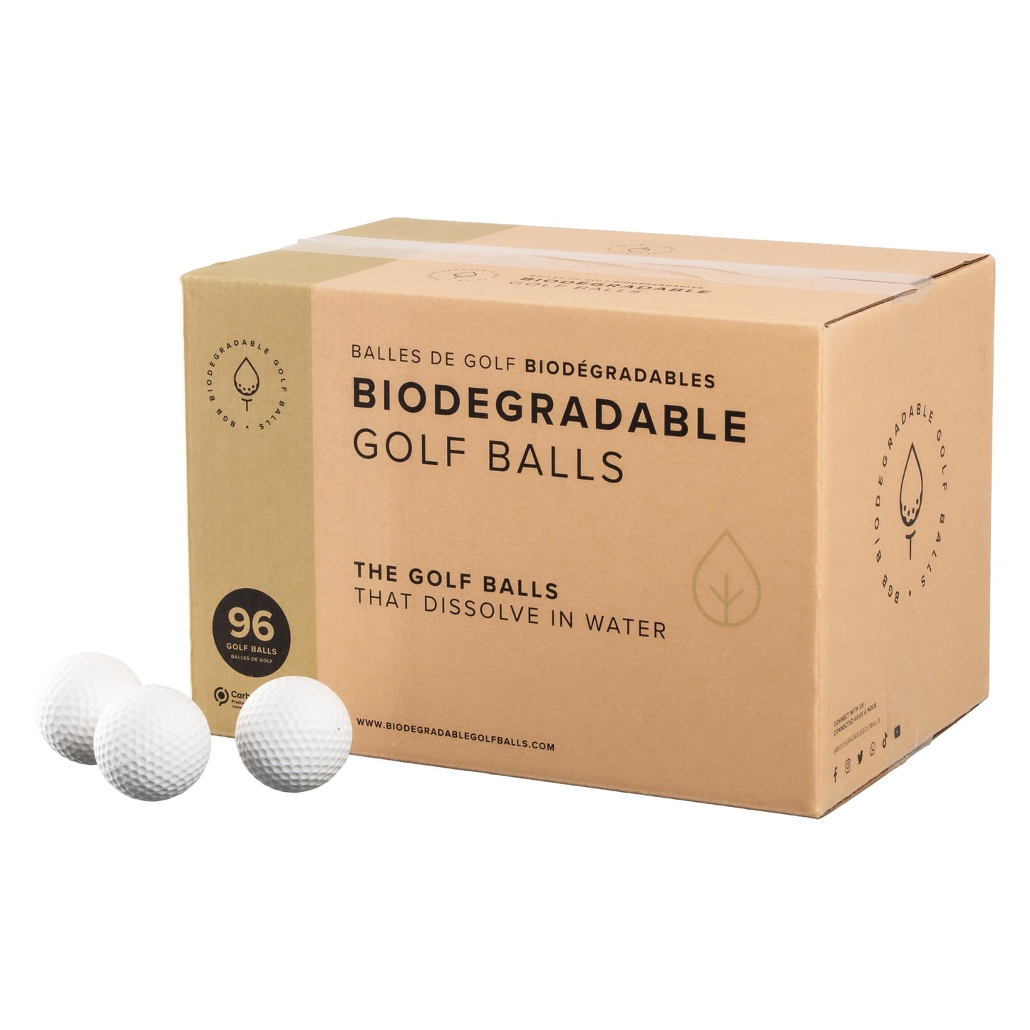 Biodegradable Water Soluble Golf Balls 96-Pack