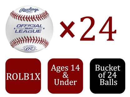 Official League Baseballs Bucket 24-Pack