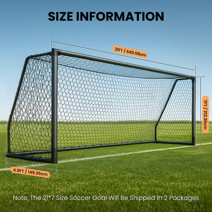 Foldable Steel Soccer Goal for Training & Play