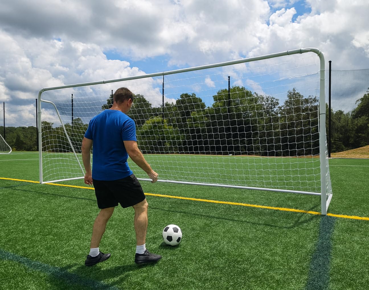 Official Size Steel Soccer Goal with Net