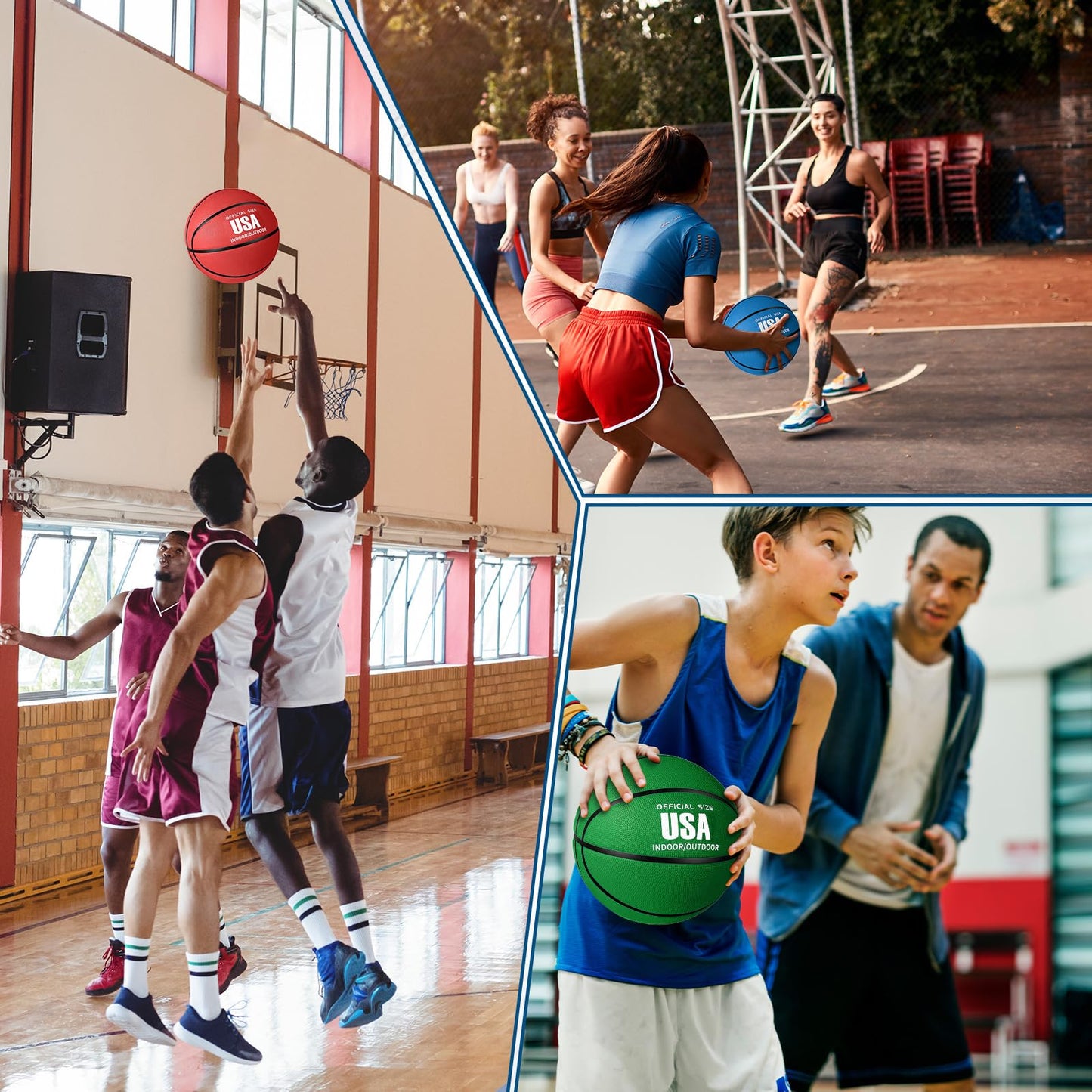 Official Size Basketballs 24-Pack with Pump