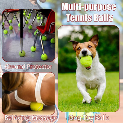 60-Pack Training Tennis Balls with Mesh Carry Bag