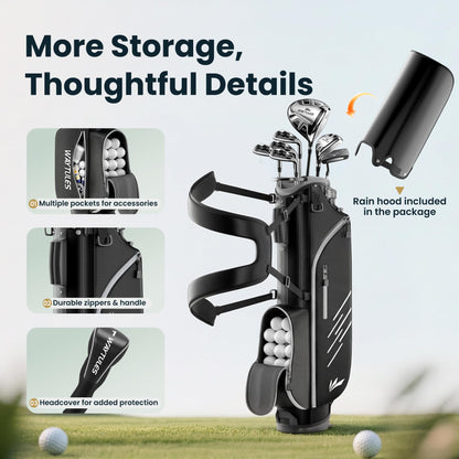 Men's Complete Golf Club Set with Stand Bag