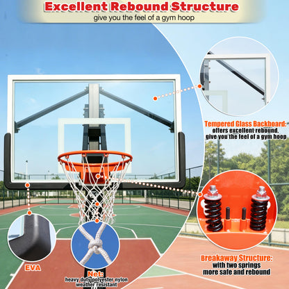 55-Inch In-Ground Basketball Hoop System