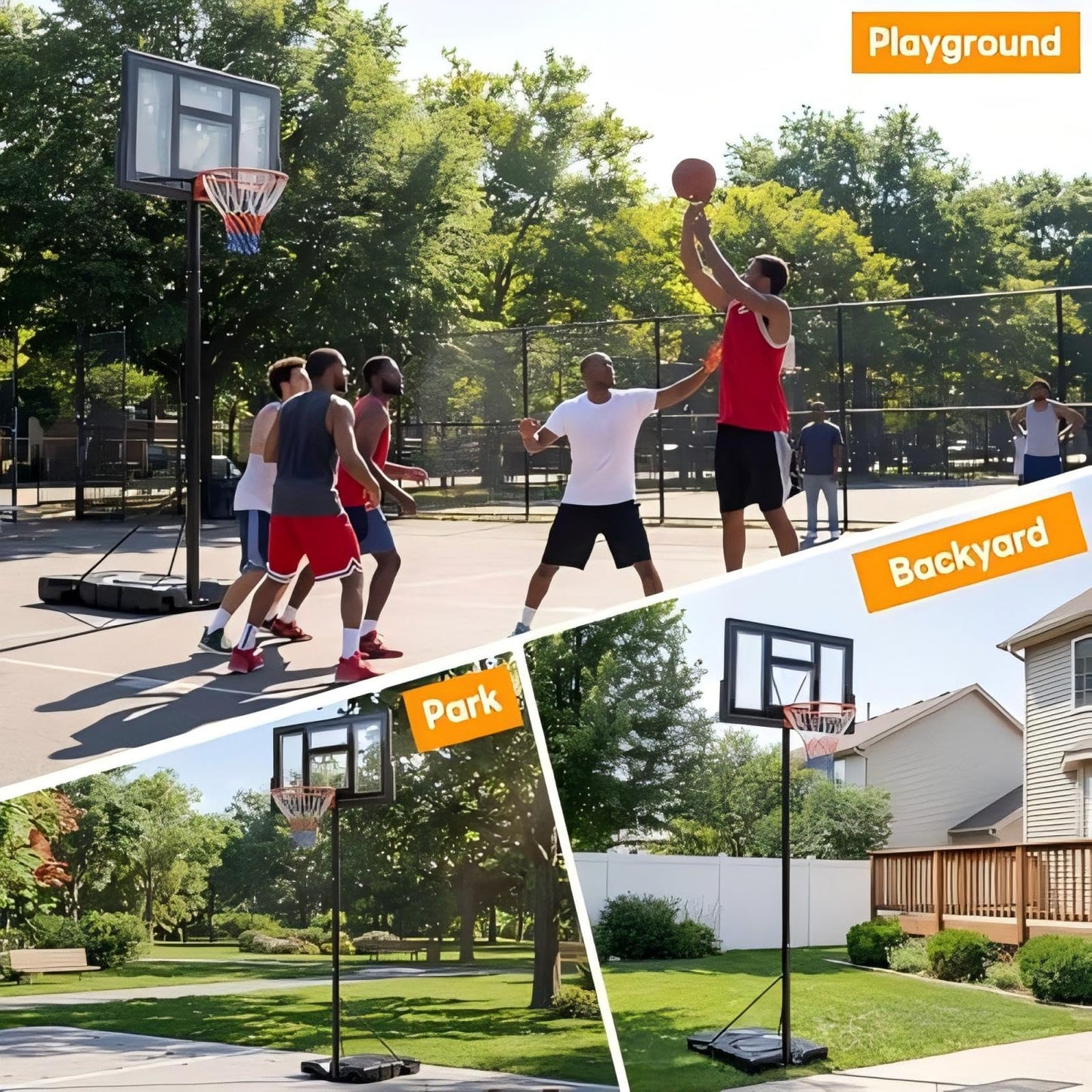 44-Inch Adjustable Portable Basketball Hoop