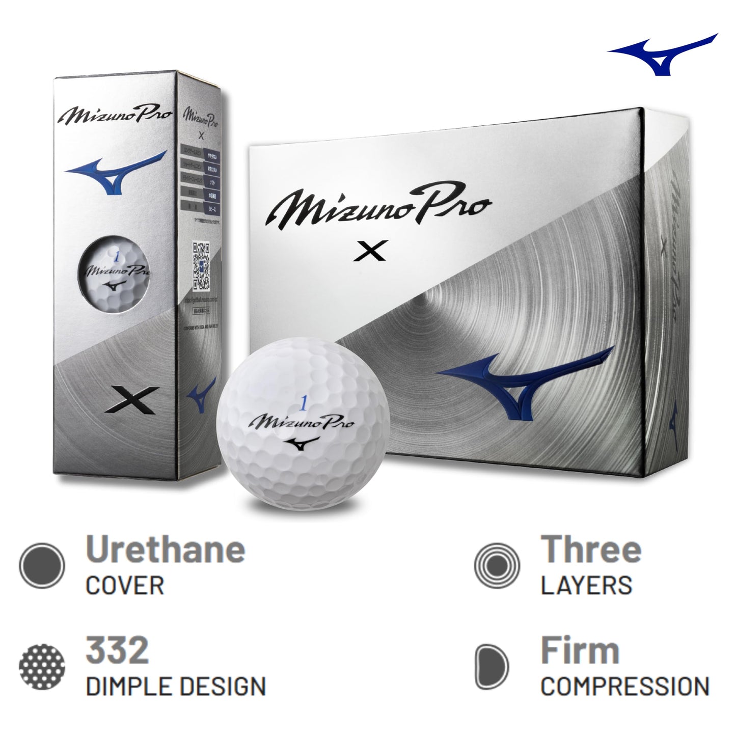 Mizuno PRO X Golf Ball, 3 Pack