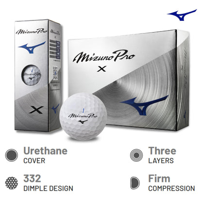 Mizuno PRO X Golf Ball, 3 Pack