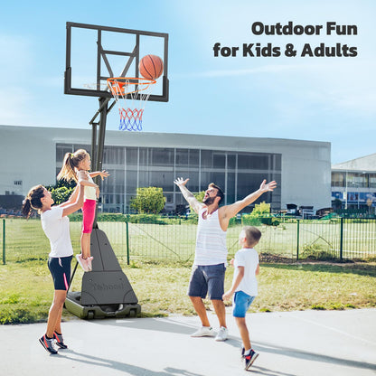 44-Inch Portable Basketball Hoop with Wheels