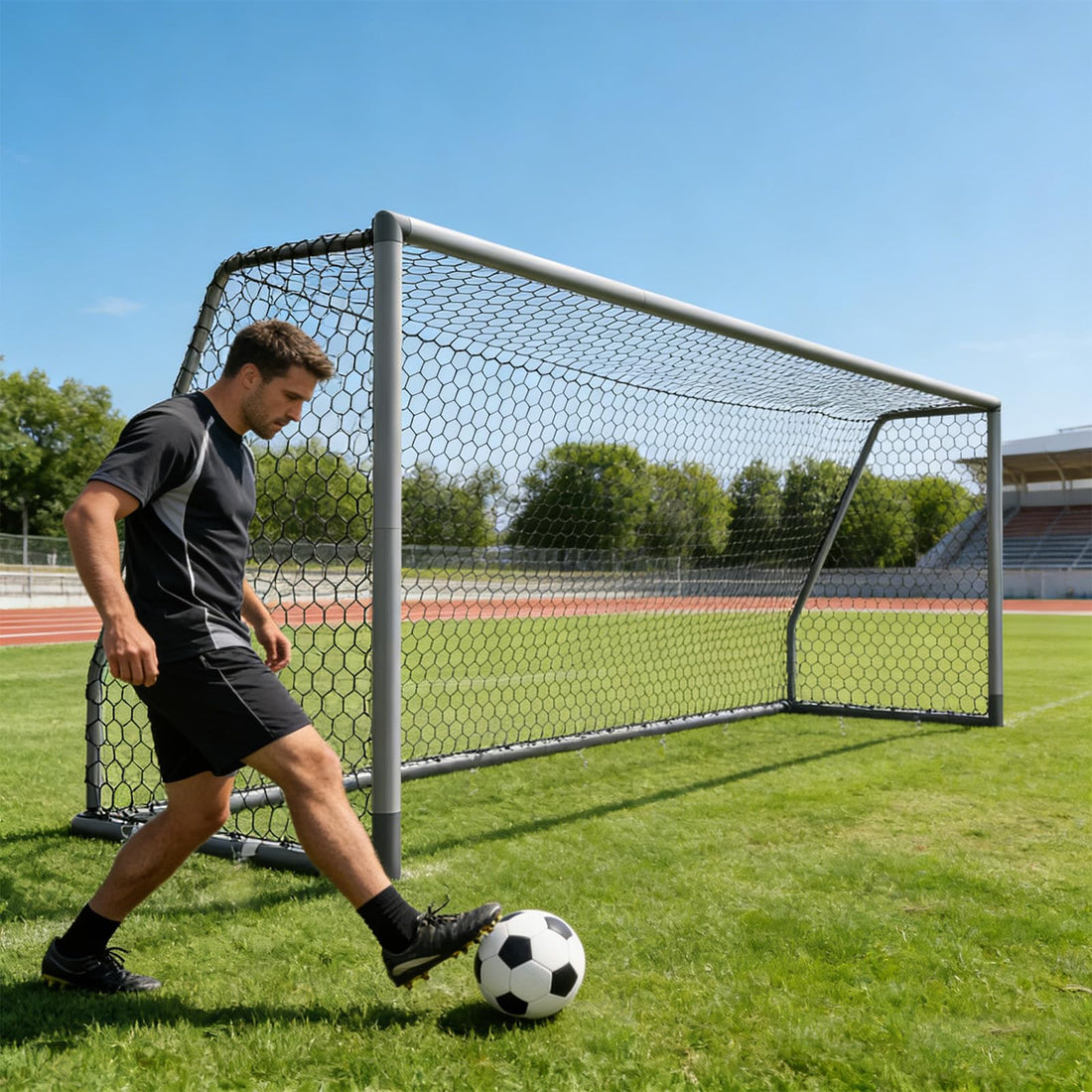Foldable Steel Soccer Goal for Training & Play