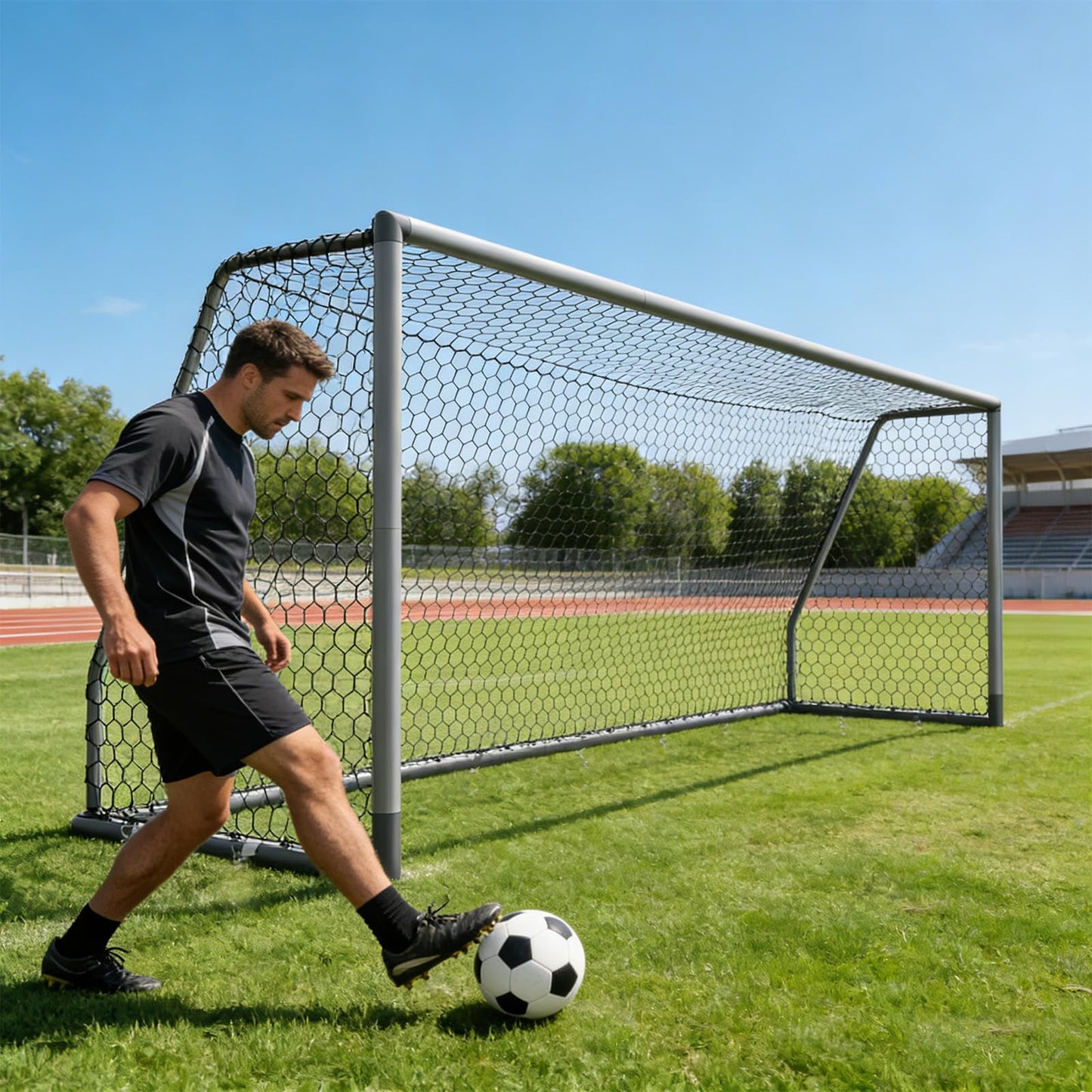 Foldable Steel Soccer Goal for Training & Play