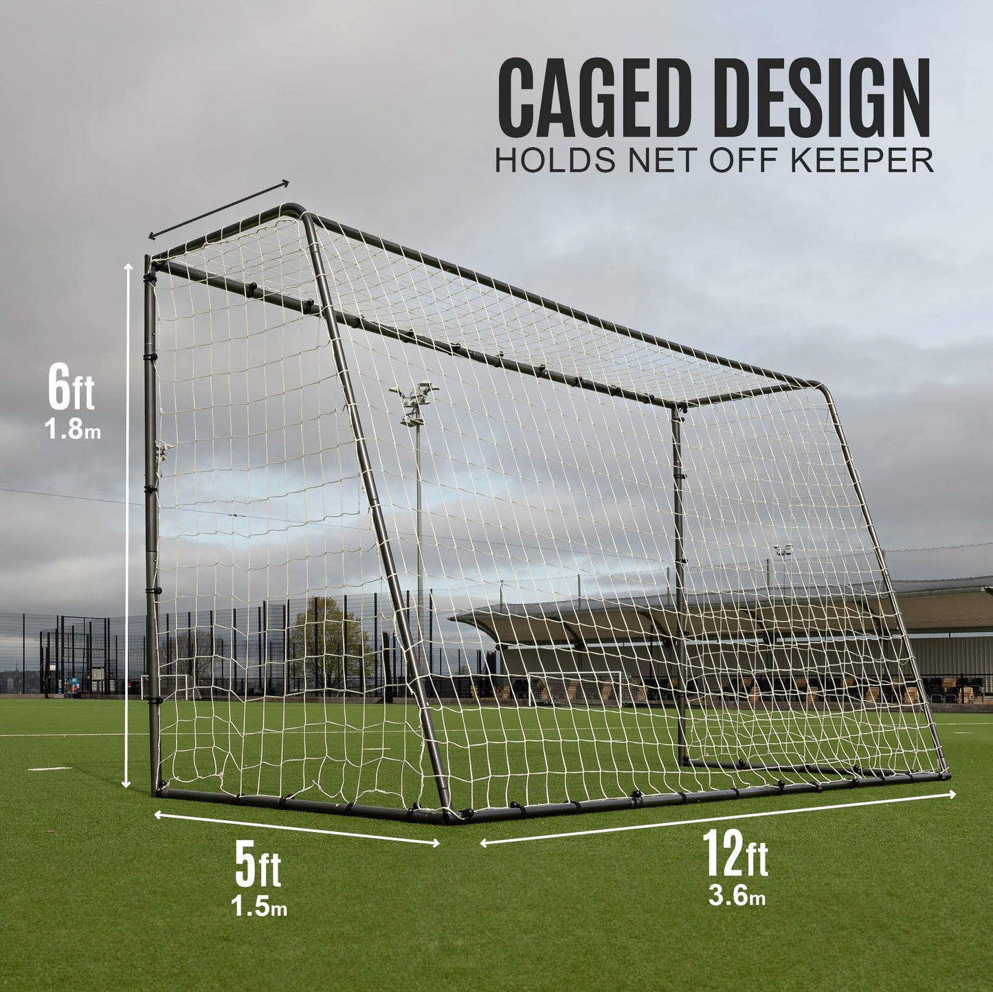 Galvanized Steel Soccer Goal with Deep Net