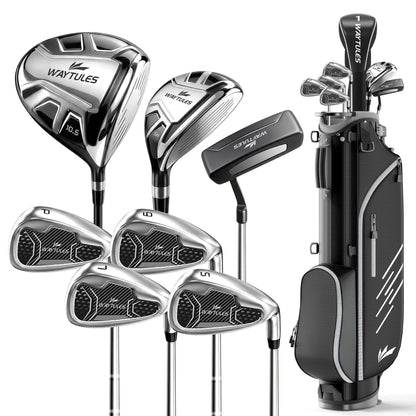 Men's Complete Golf Club Set with Stand Bag