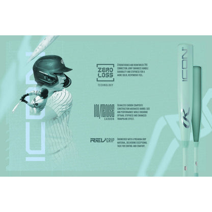 ICON BBCOR Baseball Bat (-3) 33" Barrel