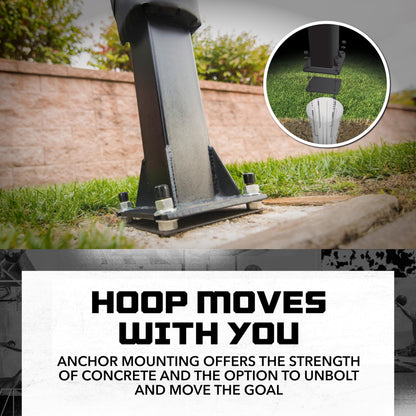 In-Ground Basketball Hoop with Glass Backboard