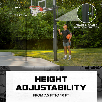 60-Inch In-Ground Adjustable Basketball Hoop