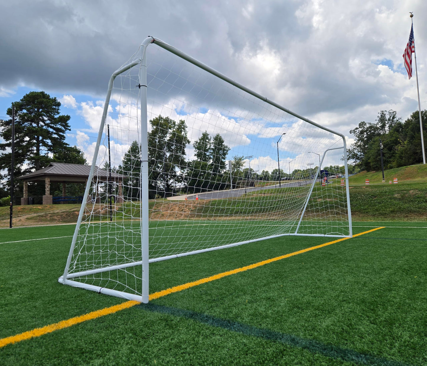 Official Size Steel Soccer Goal with Net