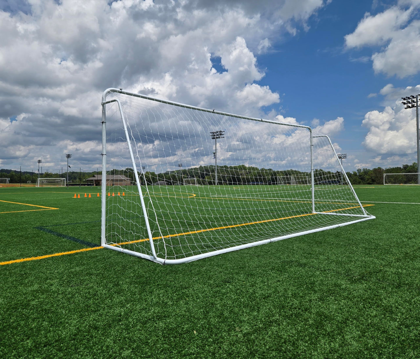 Official Size Steel Soccer Goal with Net