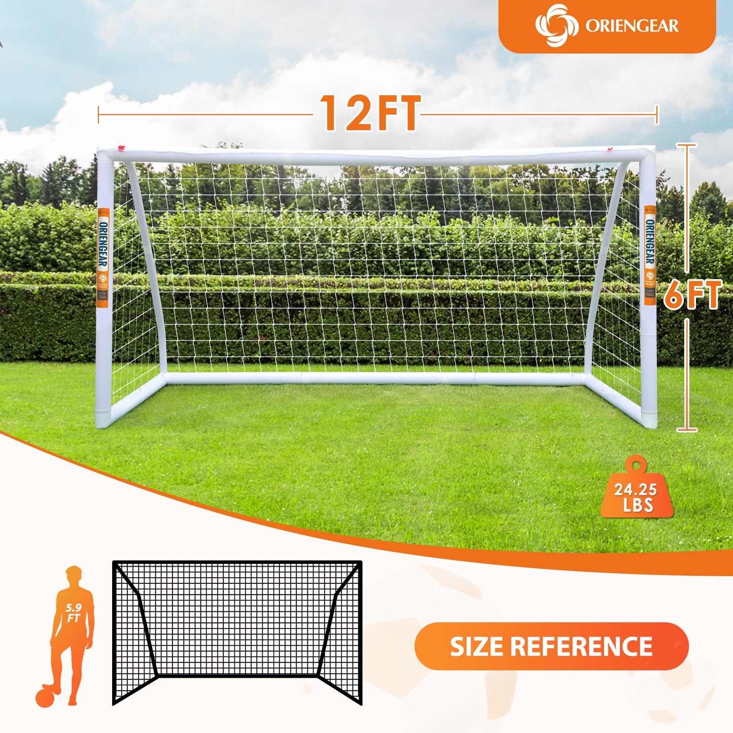 12x6 Portable Soccer Goal with Carry Bag