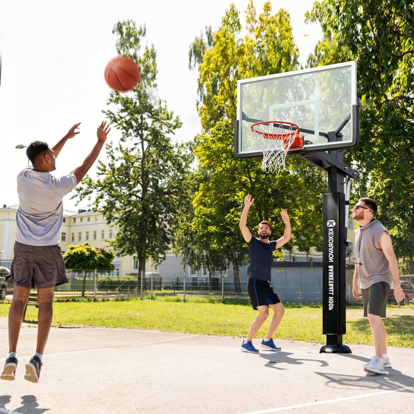 55-Inch In-Ground Basketball Hoop System