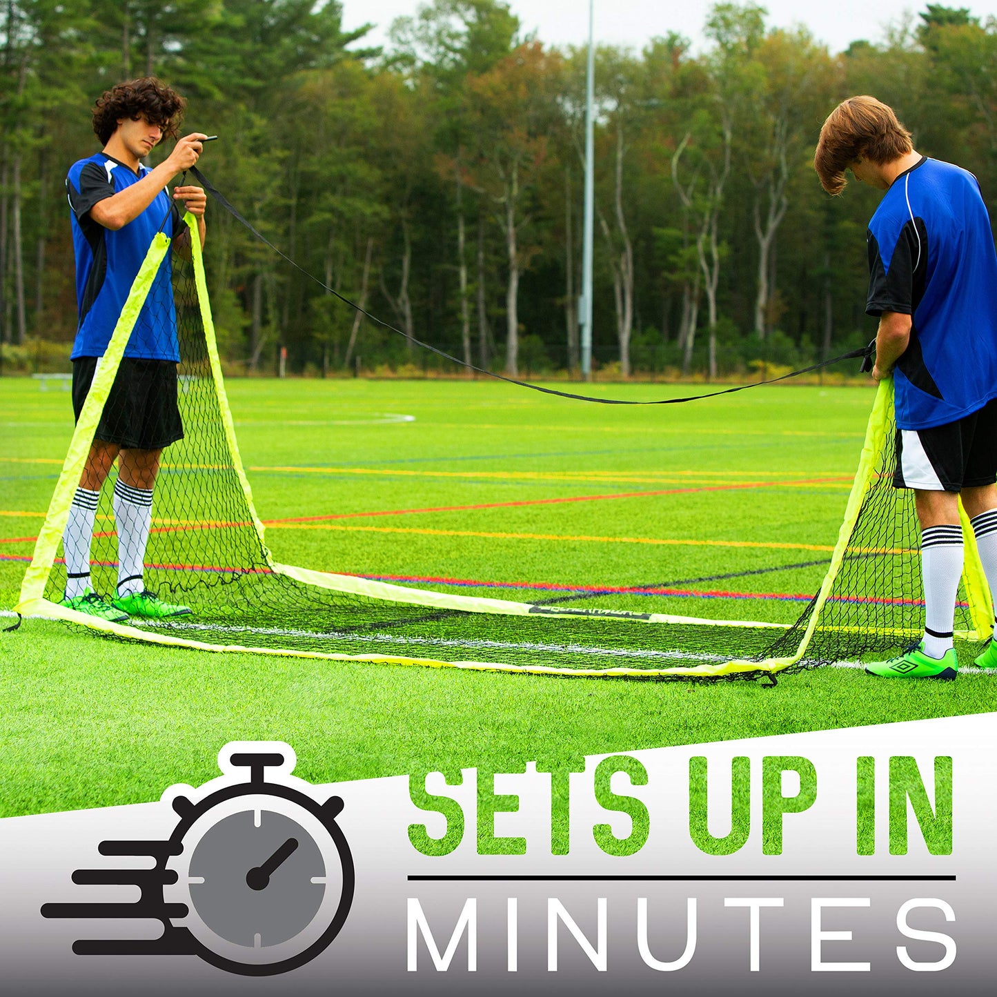 Portable Soccer Goal with Quick-Fold Frame