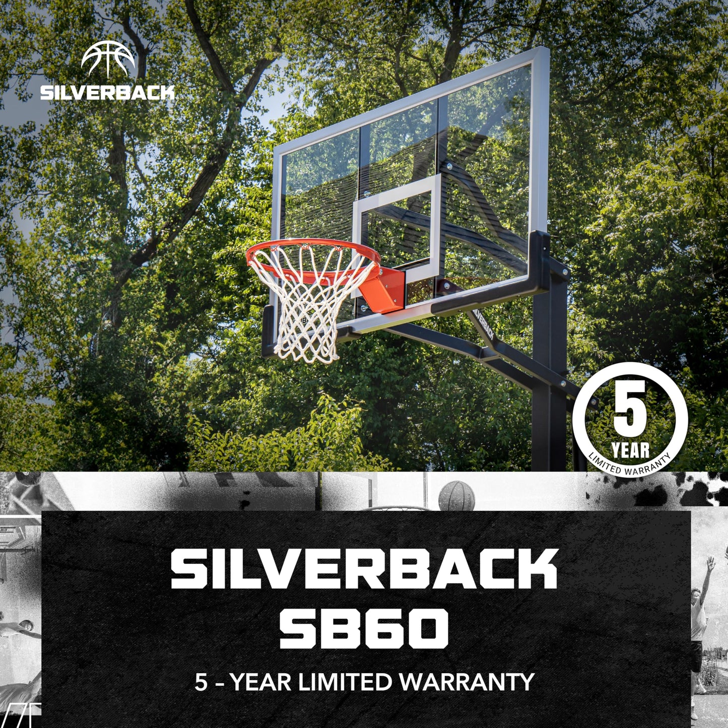 60-Inch In-Ground Adjustable Basketball Hoop