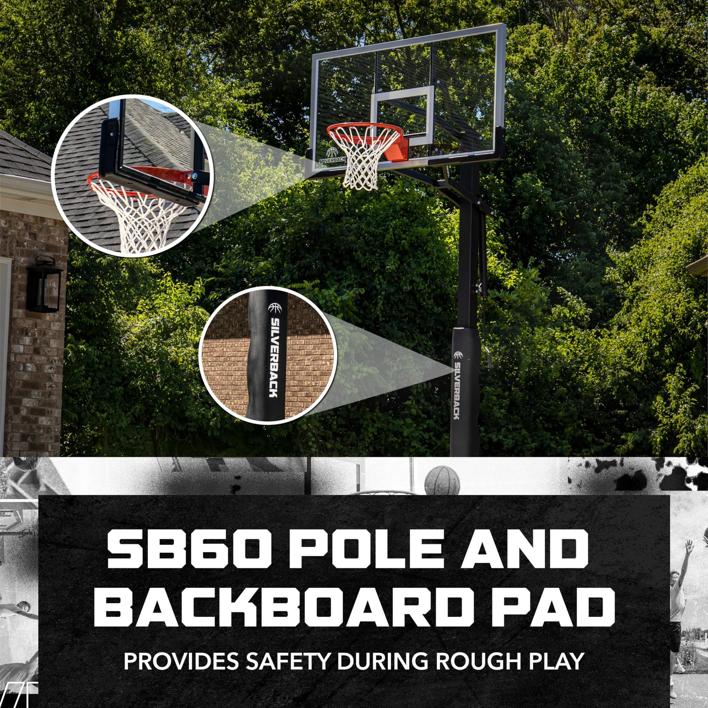 60-Inch In-Ground Adjustable Basketball Hoop